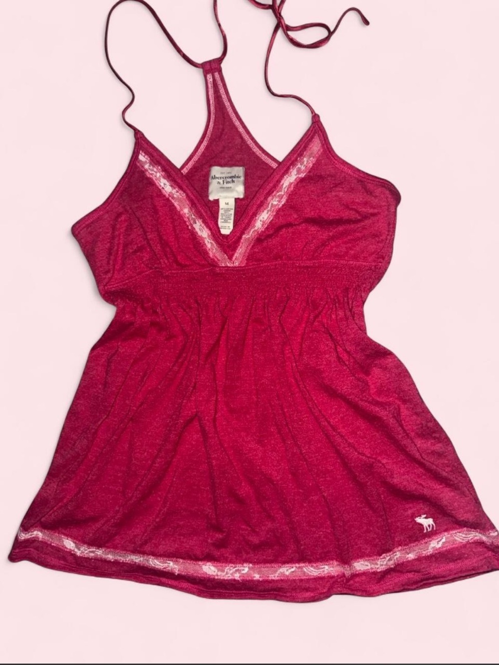 vintage y2k lace abercrombie and fitch babydoll tank top